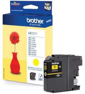 Brother LC121Y Jaune Cartouche d'encre d'origine