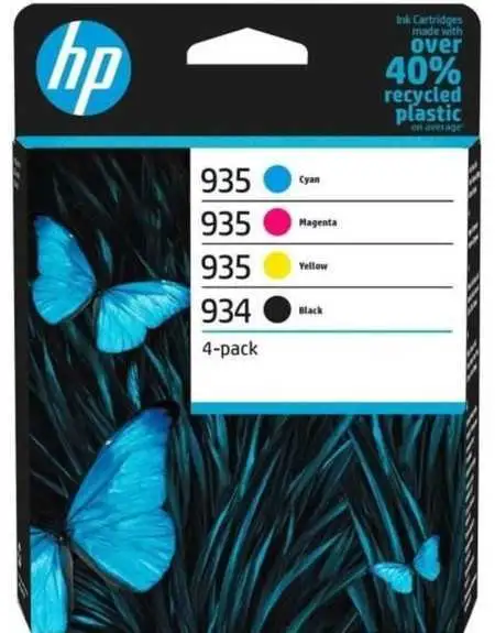 HP 934/935 Noir Couleur Pack de 4 Cartouches d'encre d'origine