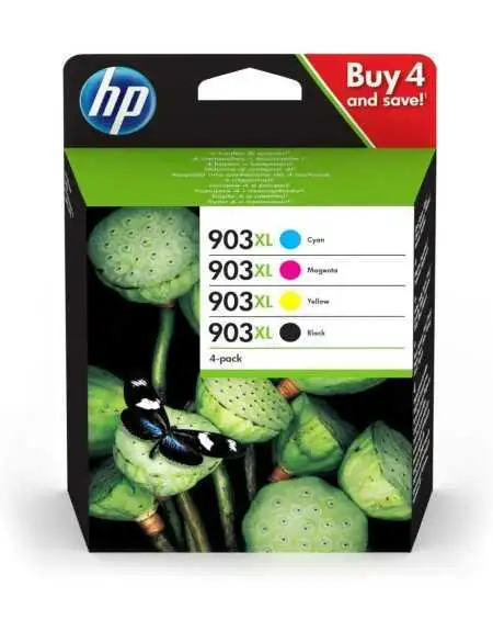 HP 903XL Noir couleur Pack de 4 Cartouches d'encre d'origine