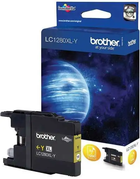 Brother LC1280XL-Y jaune Cartouche d'encre d'origine