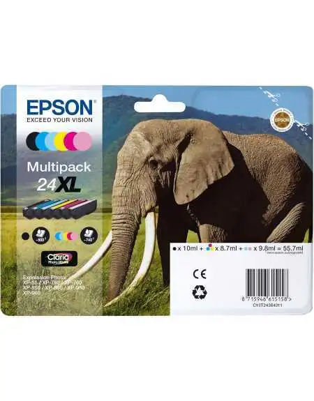 Epson 24XL Noir couleur Pack moins cher sur Promos-cartouches