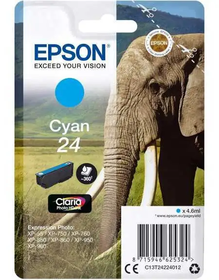 Epson 24 Cyan pas chère sur Promos-cartouches