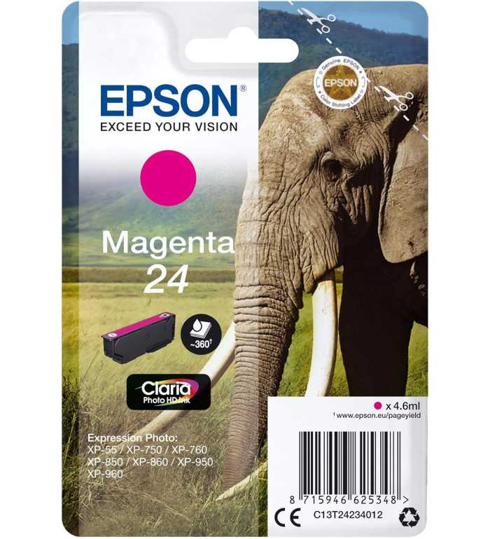 Epson 24 Magenta pas chère sur Promos-cartouches