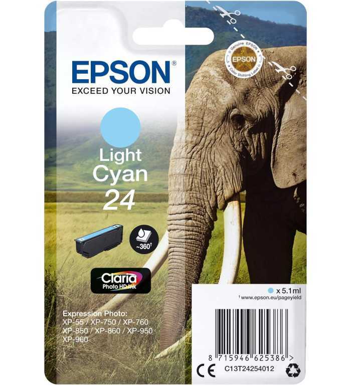 Epson 24 Cyan clair pas chère sur Promos-cartouches