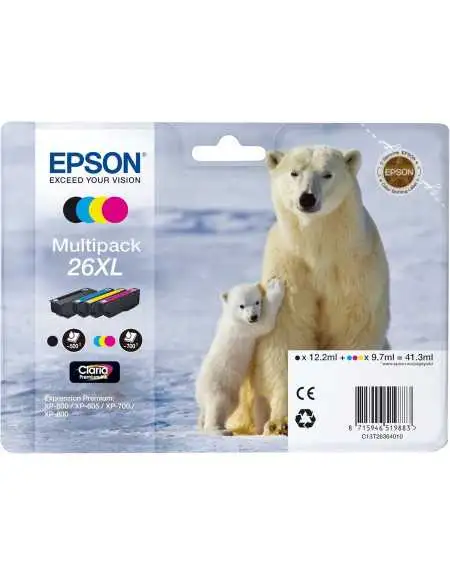 Epson 26XL Noir couleur Pack moins cher sur Promos-cartouches