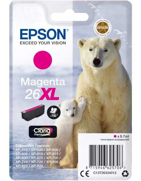 Epson 26XL Magenta pas chère sur Promos-cartouches