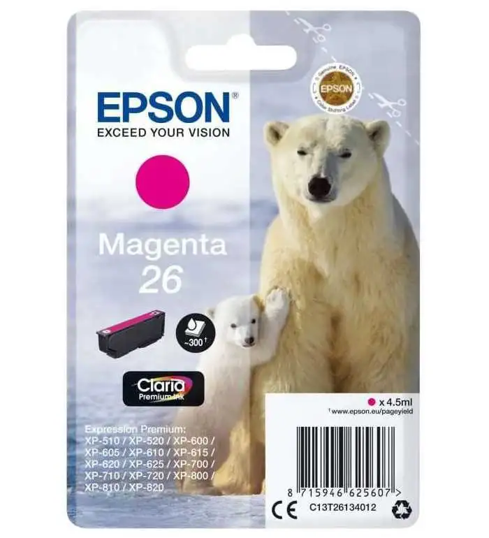 Epson 26 Magenta pas chère sur Promos-cartouches