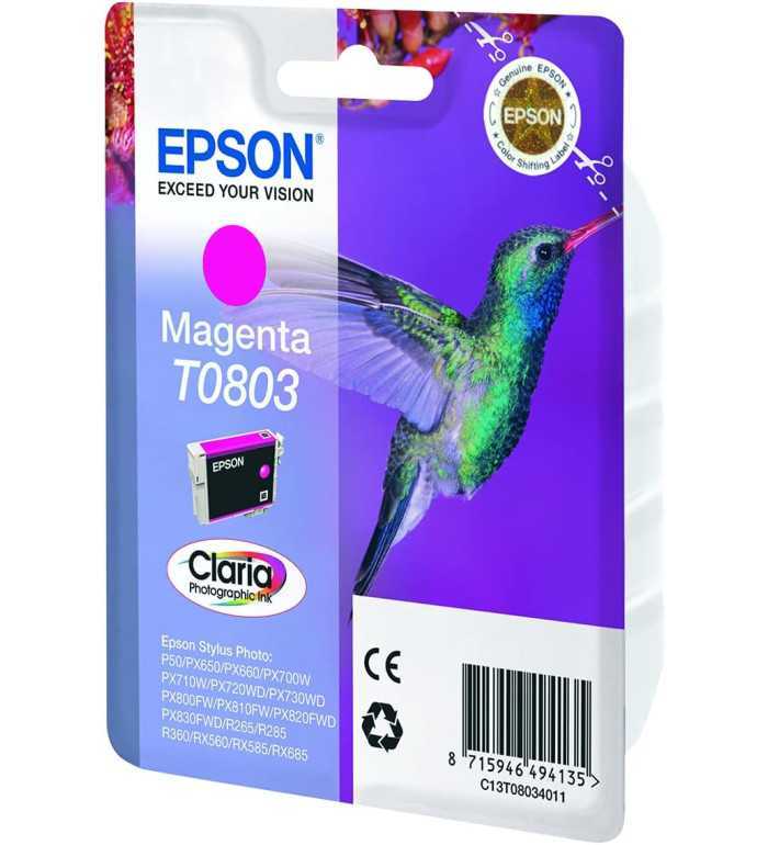 Epson T0803 Colibri Magenta pas chère sur Promos-cartouches