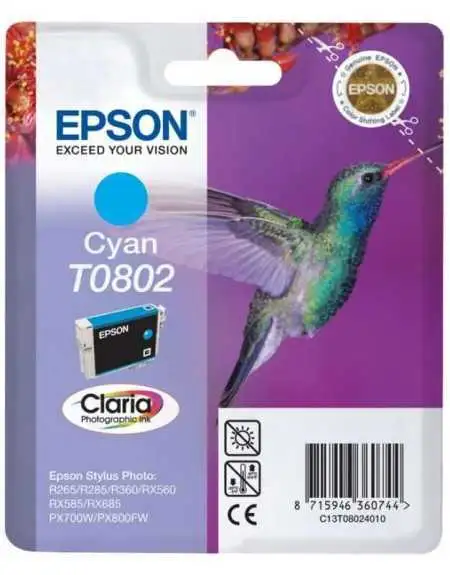 Epson T0802 Colibri Cyan pas chère sur Promos-cartouches