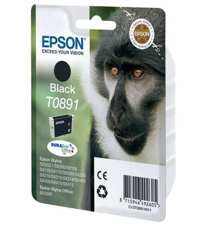 Epson T0891 Singe Noir pas chère sur Promos-cartouches