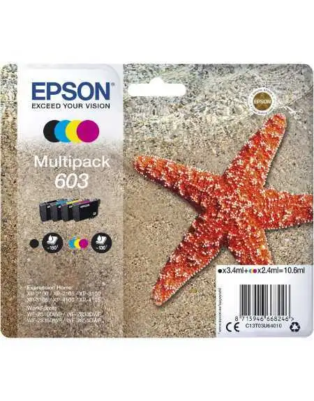 Epson 603 Etoile de Mer Noir couleur Pack moins cher sur Promos-cartouches