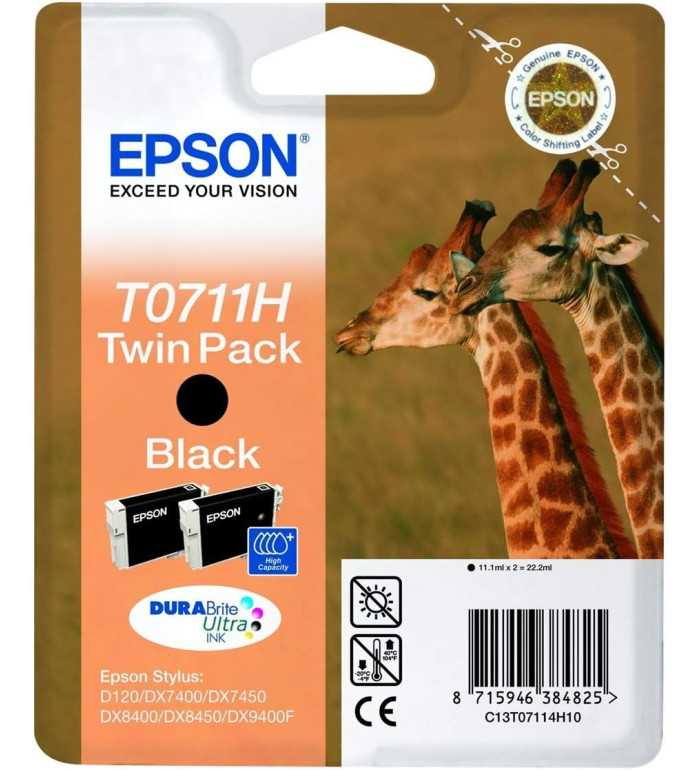 Epson T0711H Girafes Noir Pack moins cher sur Promos-cartouches
