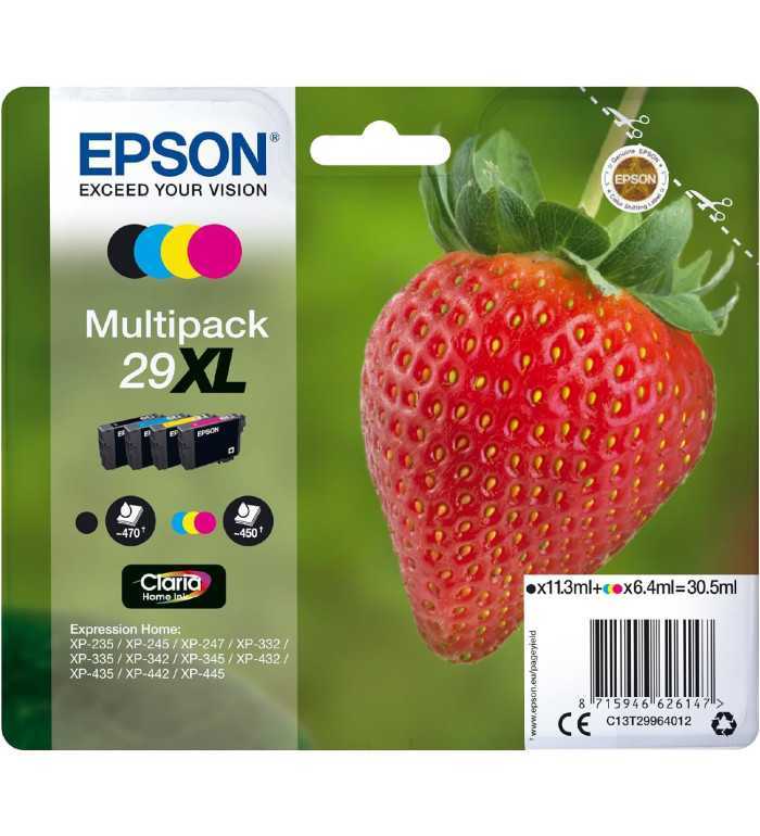 Epson 29XL Fraise Noir couleur Pack moins cher sur Promos-cartouches