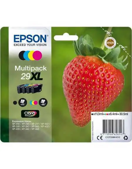 Epson 29XL Fraise Noir couleur Pack moins cher sur Promos-cartouches