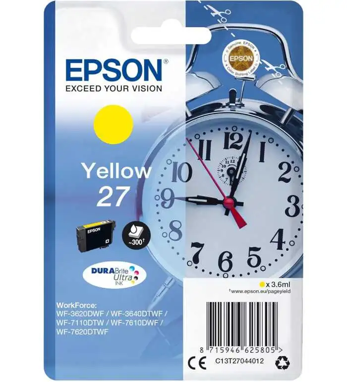 Epson 27 Réveil Jaune pas chère sur Promos-cartouches