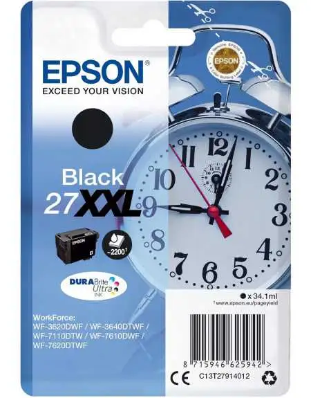 Epson 27XXL Réveil Noir pas chère sur Promos-cartouches