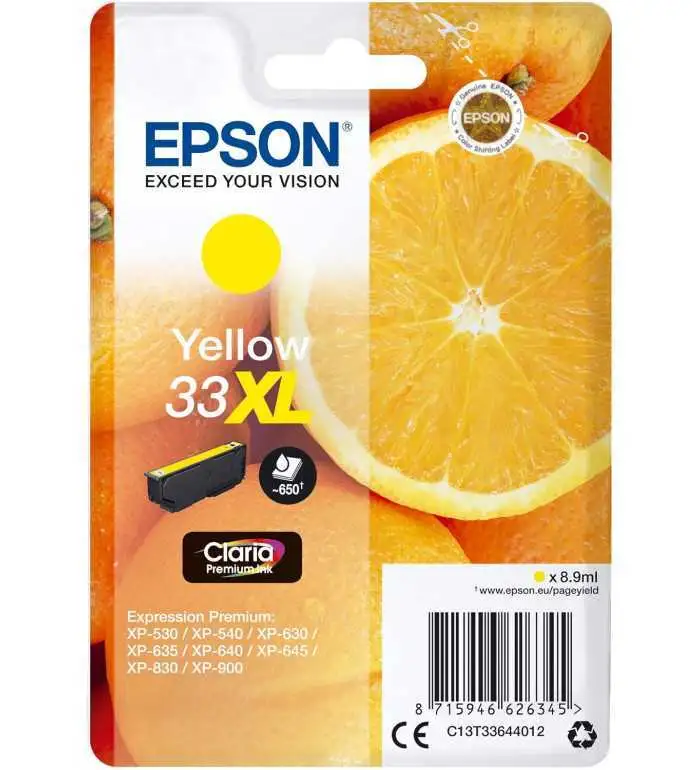 Epson 33XL Jaune pas chère sur Promos-cartouches