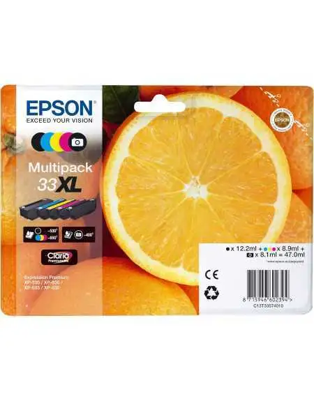 Epson 33XL Orange Noir couleur Pack moins cher sur Promos-cartouches