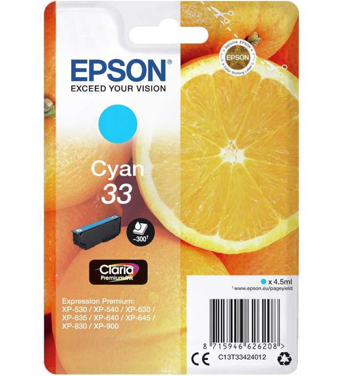 Epson 33 Cyan pas chère sur Promos-cartouches