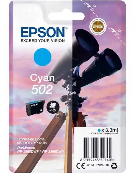 Epson 502 Cyan pas chère sur Promos-cartouches