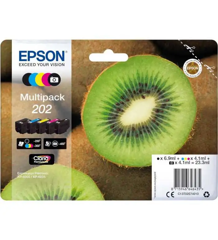 Epson 202 Noir couleur Kiwi Pack moins cher sur Promos-cartouches