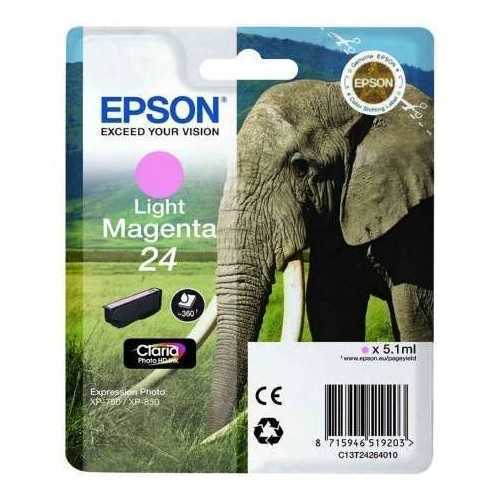 Epson 24 Magenta clair Éléphant Cartouche d'encre d'origine